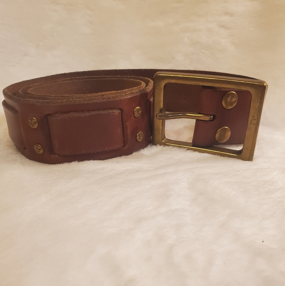 Lucky Brand Vintage Y2K Leather Belt Mens 36